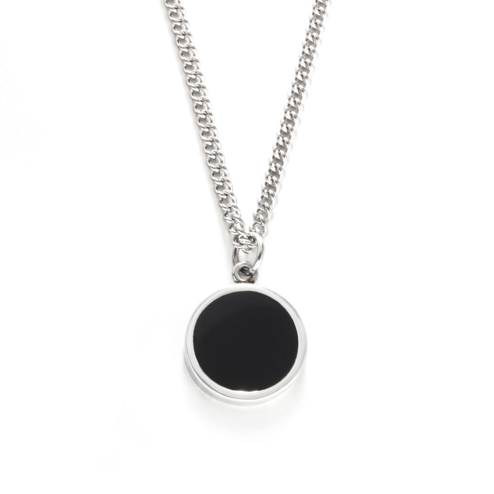 Hip Hop Men And Women Square And Round Necklace