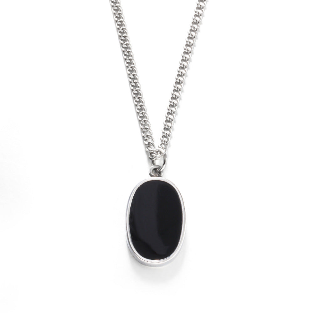 Hip Hop Men And Women Square And Round Necklace